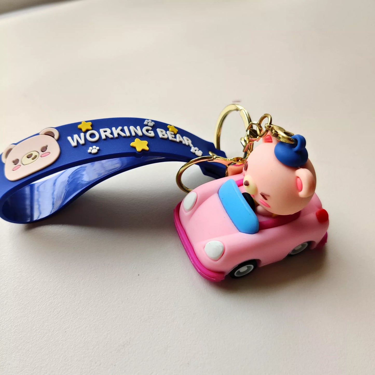 Cute Bear On Car Keychain