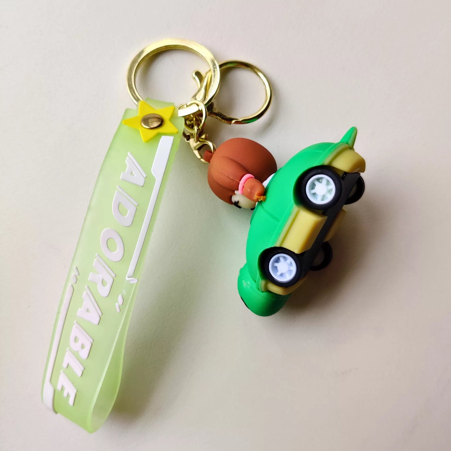 cute-girl-on-turtle-car-keychain