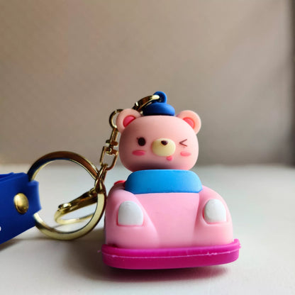 Cute Bear On Car Keychain