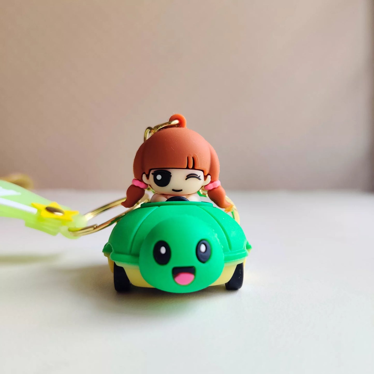 cute-girl-on-turtle-car-keychain