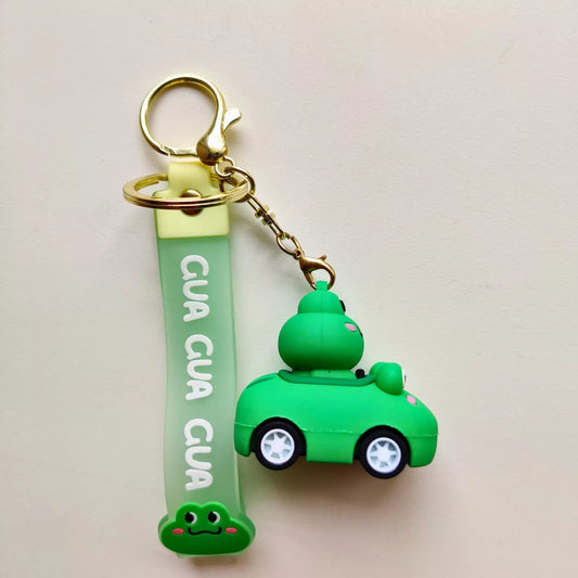 green-frog-on-bumper-car-keychain