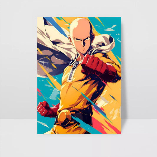 Saitama Heroic Punch Poster