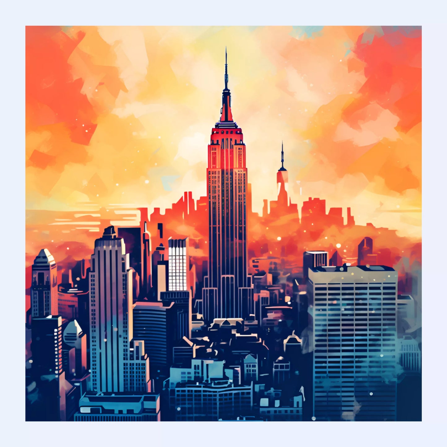 New-York-Sunset-Skyline-Fridge-Magnet