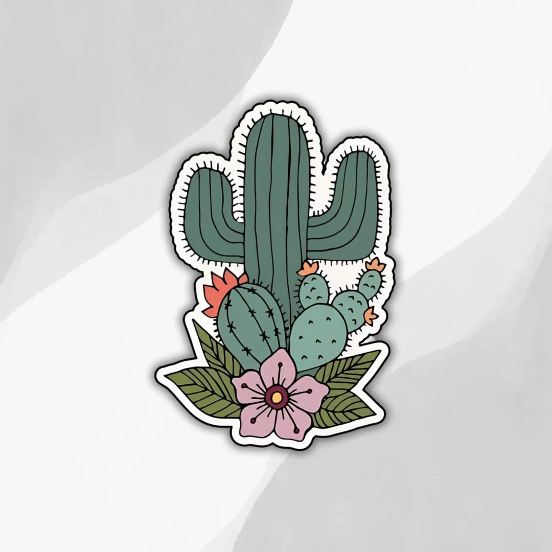 cactus-and-flowers-sticker