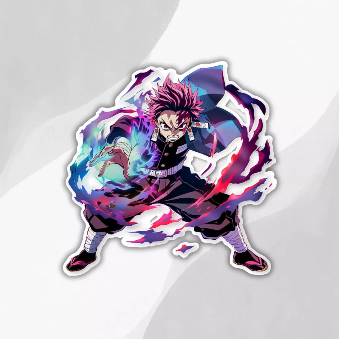 akaza-demon-slayer-sticker