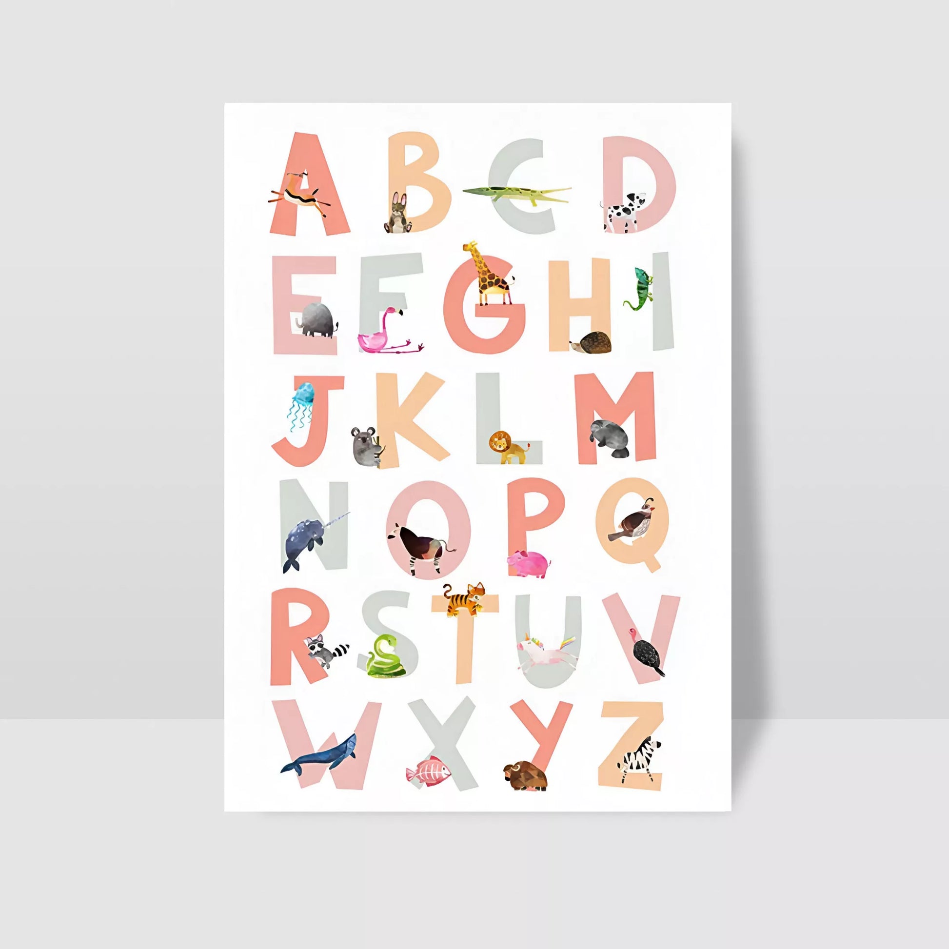 Zoological-Alphabets:-A-Whimsical-Wildlife-A4-Poster