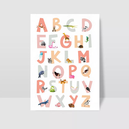 Zoological-Alphabets:-A-Whimsical-Wildlife-A4-Poster