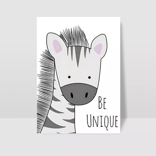 Striped-Individuality:-The-Zebra's-Call-to-Be-Unique-A4-Poster