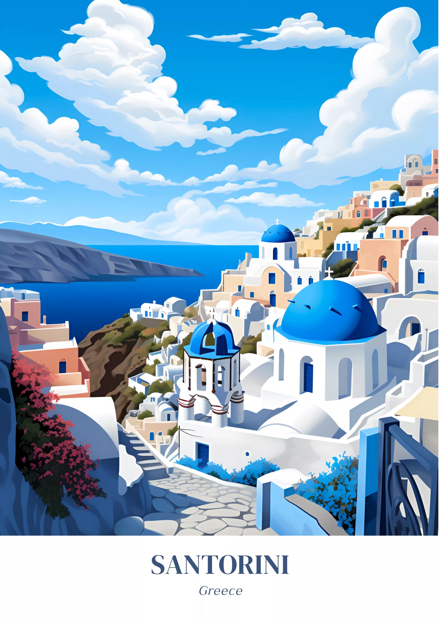 Aegean-Elegance---Santorini-Dreamscape-Poster