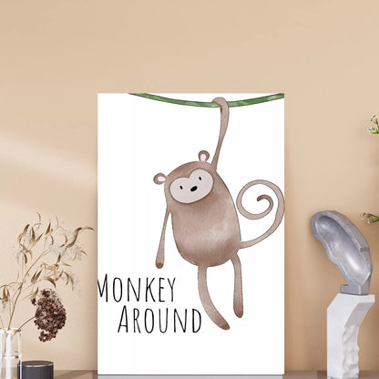 Jungle-Gymnast:-The-Playful-Monkey-A4-Poster