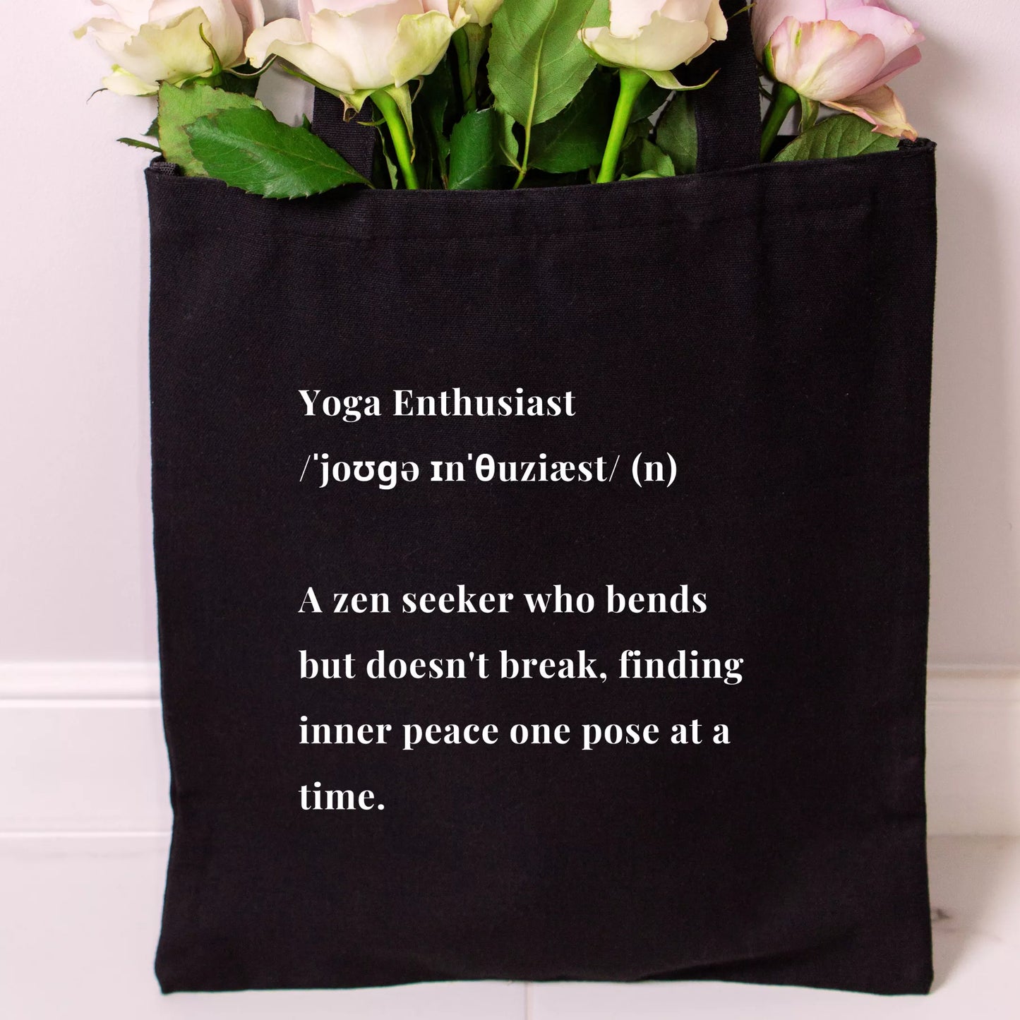 Yoga-Enthusiast-Definition-Tote-Bag