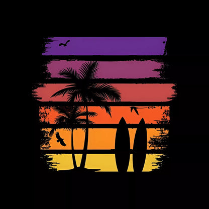 Sunset-Palms-Silhouette-Tote-Bag