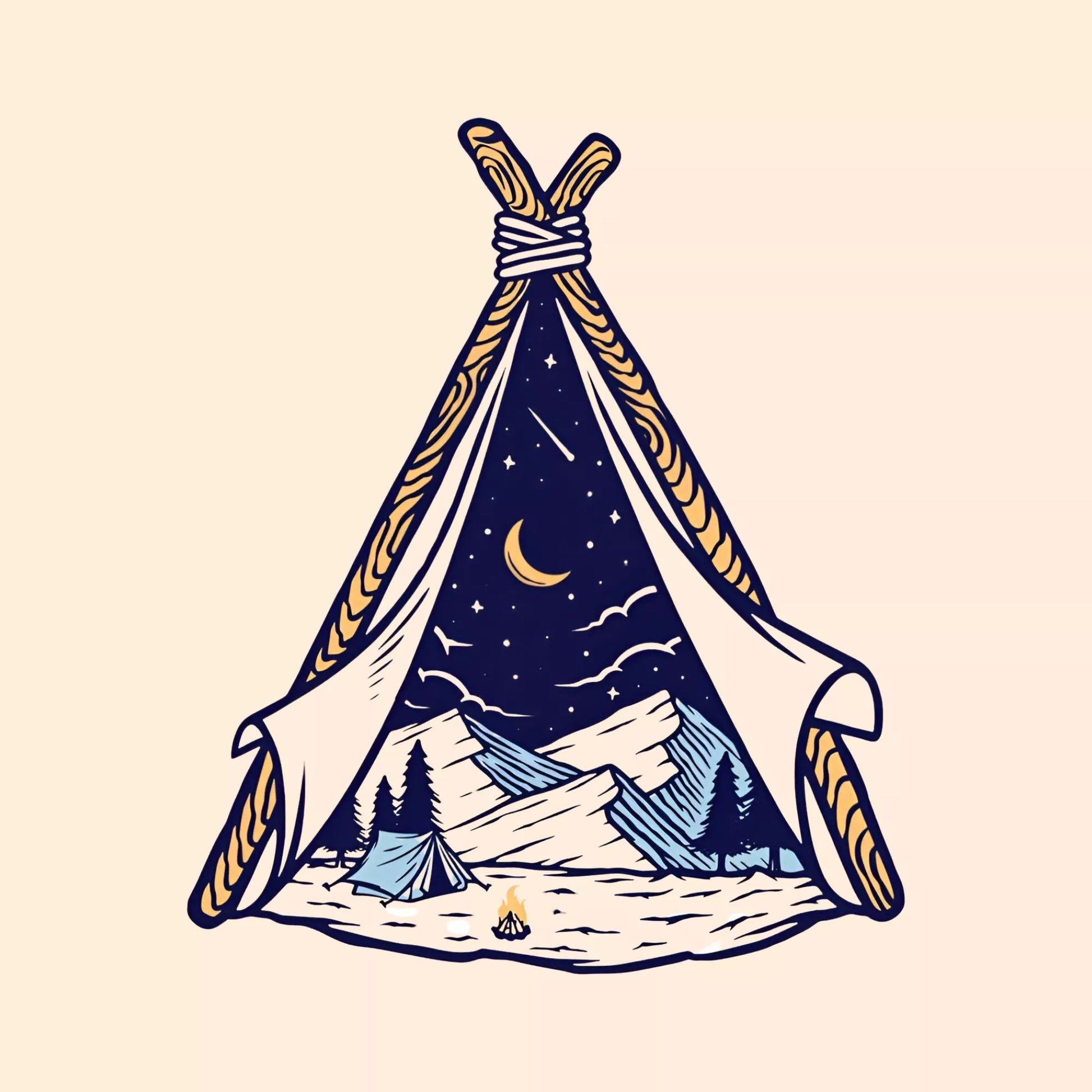 Starry-Night-Teepee-Canvas-Tote-Bag